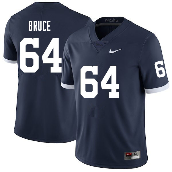 Men #64 Nate Bruce Penn State Nittany Lions College Football Jerseys Sale-Retro